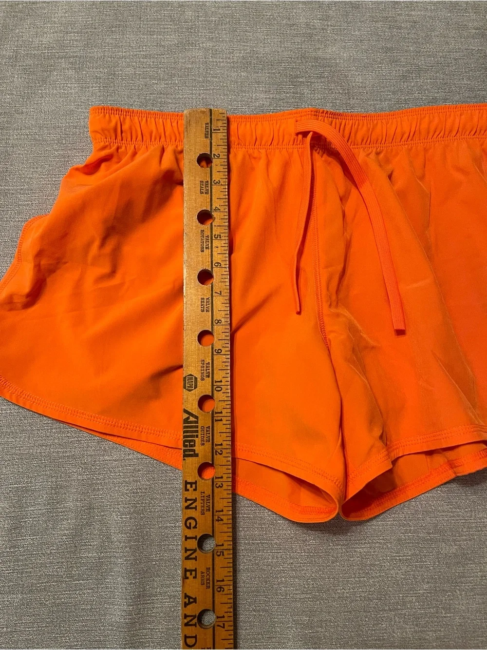 Nike Dri-FIT Women's Bright Orange Running Athletic Shorts with Pink Swoosh